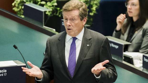 O presidente de Toronto John Tory revelou um novo imposto na quarta-feira. (Mark Blinch / Reuters)