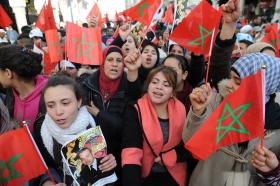 MILHARES MANIFESTAM-SE EM MARROCOS CONTRA POSIÇÃO DE BAN KI-MOON SOBRE SARA OCIDENTAL