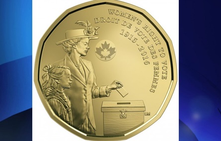 NOVA MOEDA COMEMORA O DIREITO DAS MULHERES DE VOTAR EM TRÊS PROVÍNCIAS