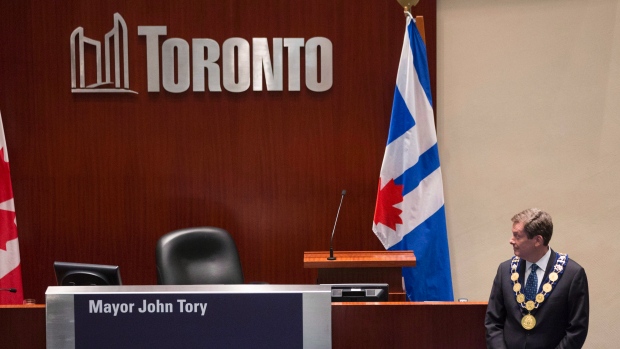 O novo presidente de Toronto John Tory, nesta foto de arquivo. The Canadian Press/Chris Young