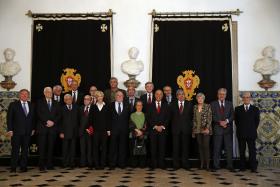 MARCELO ENTRE JERÓNIMO DE SOUSA E MOTA AMARAL NO ALMOÇO COMEMORATIVO DA CONSTITUIÇÃO