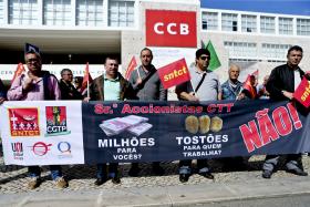 MEIA CENTENA DE SINDICALISTAS EXIGE AUMENTO DE SALÁRIOS NOS CTT