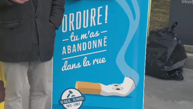 Sinais como este serão colocados em torno de Verdun para lembrar às pessoas para não fazer lixo (4 de abril de 2016)