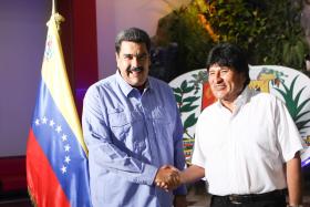 PRESIDENTE DA BOLÍVIA GARANTE “TODA A SOLIDARIEDADE E APOIO” AO PRESIDENTE DA VENEZUELA