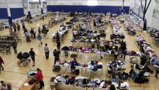 Centro de evacuação em Lac La Biche, Alberta - 7 de maio de 2016. (AP Photo / Rachel La Corte)