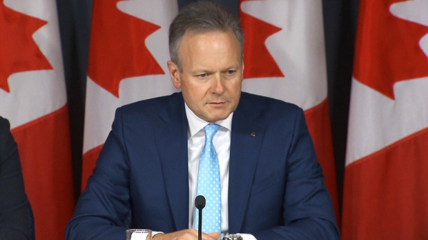 O governador do Banco do Canadá Stephen Poloz fala sobre o Sistema de Análise Financeira durante uma conferência de imprensa em Otava na quinta-feira. (Adrian Wyld / Canadian Press)