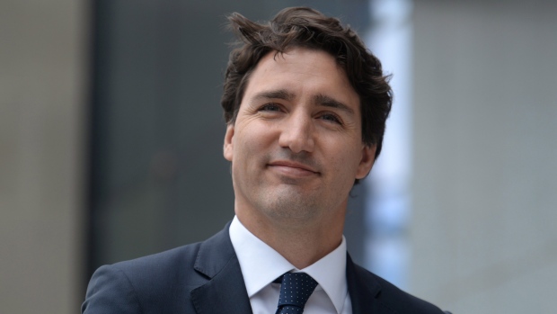 O primeiro-ministro Justin Trudeau reage aos resultados do Brexit durante um discurso em Montreal na sexta-feira, 24 de junho, 2016.