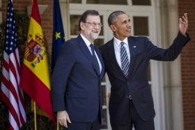 CENTENAS DE MANIFESTANTES PROTESTAM CONTRA VISITA DE OBAMA A ESPANHA