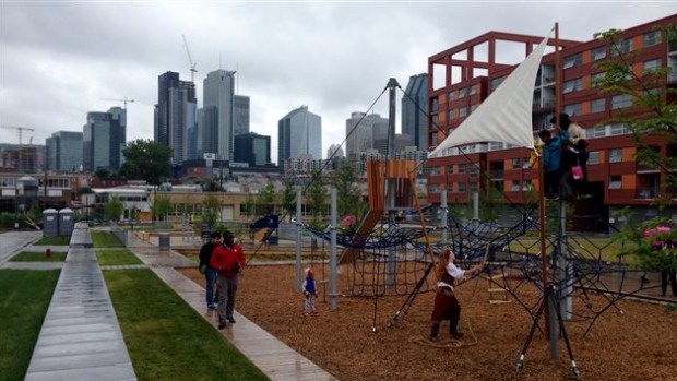 O Bassin-à-Gravier Park é o primeiro do seu tipo na Griffintown. (René Saint-Louis)