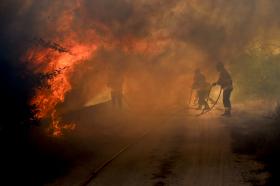 FOGO EM CINFÃES, VISEU, COMBATIDO POR 54 HOMENS E UM MEIO AÉREO