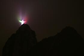 RIO2016: CRISTO REI ILUMINADO COM CORES DE PORTUGAL NA VISITA DO PRESIDENTE DA REPÚBLICA