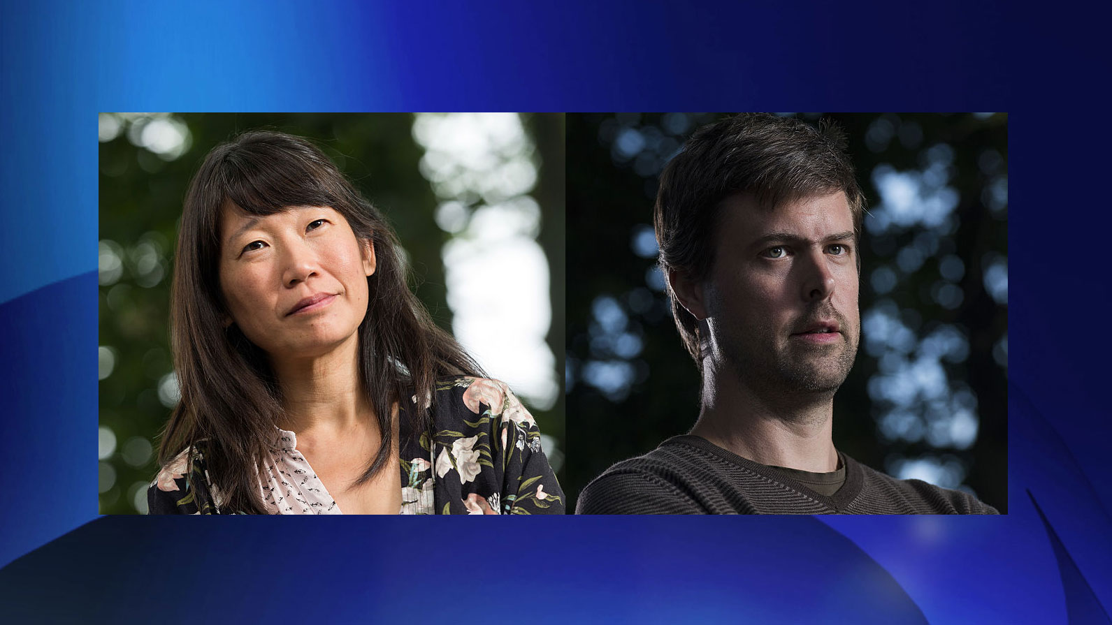 Os autores canadianos Madeleine Thien e David Szalay. GETTY IMAGES/Roberto Ricciuti/Awakening