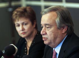 ONU: BÚLGARA KRISTALINA GEORGIEVA FELICITA GUTERRES E DESEJA-LHE BOA SORTE