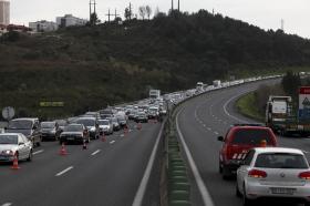 A1 CORTADA NO SENTIDO NORTE-SUL JUNTO A ALHANDRA, VILA FRANCA DE XIRA
