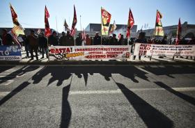 STAL ADIA PROTESTO DEVIDO A MANIFESTAÇÃO DE TAXISTAS EM LISBOA
