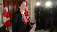 Jane Philpott, Ministra da Saúde, anuncia uma nova estratégia antidrogas, em Otava, na segunda-feira, 12 de dezembro de 2016. (THE CANADIAN PRESS / Sean Kilpatrick)