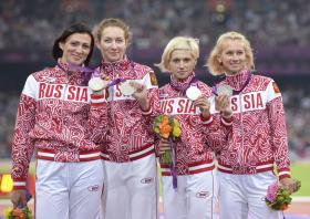 ESTAFETA FEMININA RUSSA 4X100 METROS PERDE PRATA DE JO LONDRES2012 POR DOPING