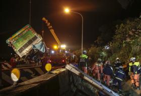 ACIDENTE DE AUTOCARRO TURÍSTICO EM TAIWAN FEZ TOTAL DE 32 MORTOS E 13 FERIDOS
