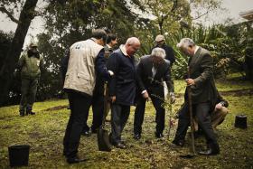 ANTÓNIO COSTA PLANTA SOBREIRO EM SINTRA ANTES DE CONSELHO DE MINISTROS DEDICADO À FLORESTA