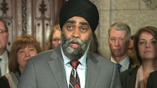 O ministro da Defesa, Harjit Sajjan
