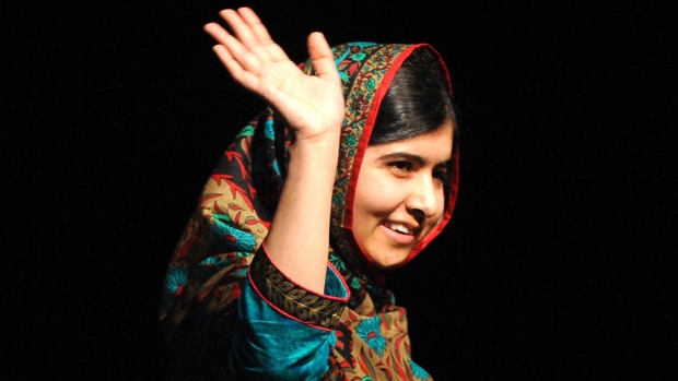 Malala Yousafzai em Birmingham, Inglaterra - 10 de outubro de 2014 (AP / Rui Vieira)