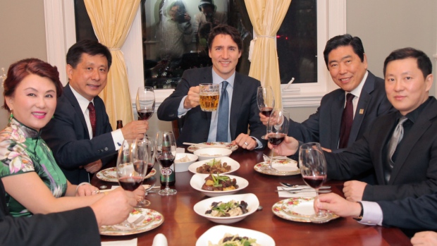 O primeiro-ministro Justin Trudeau num evento de angariação de fundos. (Shenglin Financial / shenglin.com)