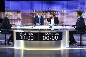 ATAQUES VIOLENTOS MARCAM ÚLTIMO DEBATE ENTRE LE PEN E MACRON