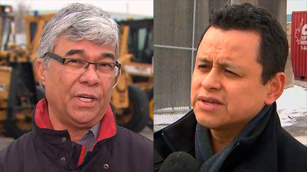 Trevor Tenn, à esquerda, era o administrador municipal em operações rodoviárias, e Hector Moreno, à direita, tinha sido administrador no distrito de Scarborough. Segundo fontes, ambos não trabalham mais para a cidade. (CP24)