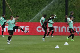 SELEÇÃO PORTUGUESA TREINA NO ESTÁDIO SKONTO