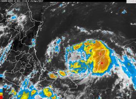 FURACÃO FRANKLIN DIMINUI PARA TEMPESTADE TROPICAL APÓS ATINGIR O MÉXICO