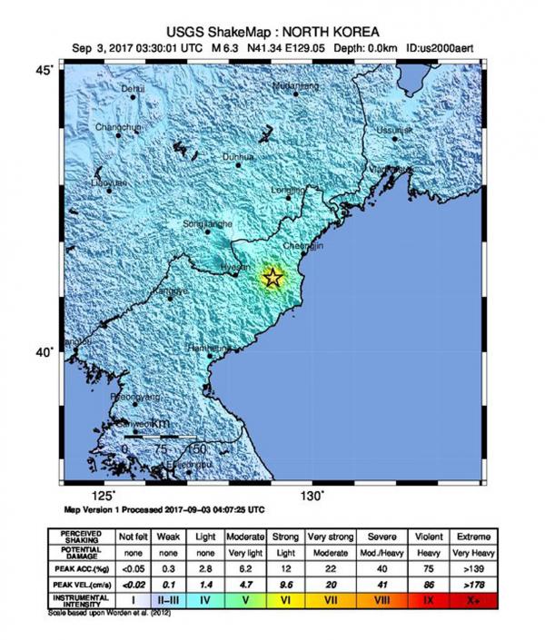 SEUL ANALISA POSSIBILIDADE DE ENSAIO NUCLEAR APÓS FORTE SISMO NA COREIA DO NORTE