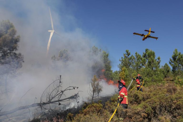 CINCO MEIOS AÉREOS COMBATEM FOGOS NO COIMBRÃO, LEIRIA