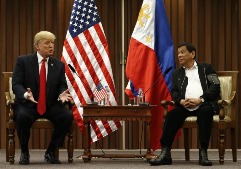 TRUMP EVITA FALAR PUBLICAMENTE NAS FILIPINAS SOBRE CAMPANHA ANTIDROGAS DE DUTERTE