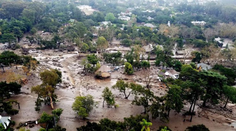 SOBE PARA 17 NÚMERO DE MORTOS DEVIDO A TEMPESTADE NA CALIFÓRNIA