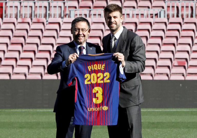 PIQUÉ RENOVA COM FC BARCELONA ATÉ 2022 E ELOGIA O CLUBE DA SUA VIDA