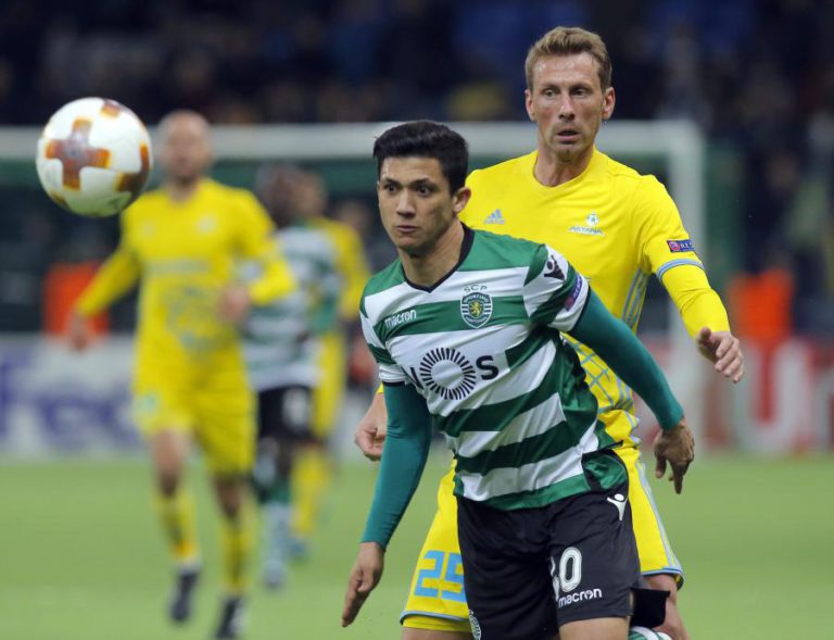 PICCINI E MONTERO FALHAM RECEÇÃO DO SPORTING AO ASTANA PARA A LIGA EUROPA