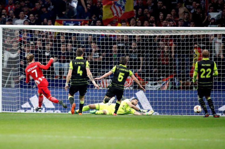 SPORTING PERDE COM ATLÉTICO DE MADRID NA PRIMEIRA MÃO DOS ‘QUARTOS’ DA LIGA EUROPA
