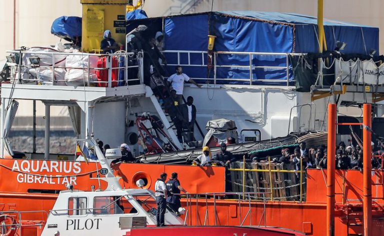 ACNUR CONGRATULA-SE COM DECISÃO DA ESPANHA DE RECEBER O “AQUARIUS”