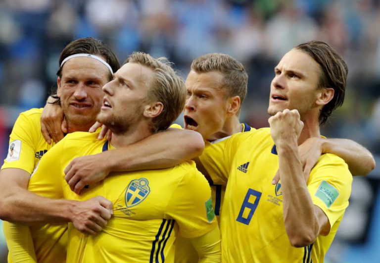 SUÉCIA NOS QUARTOS DE FINAL DO MUNDIAL2018, 24 ANOS DEPOIS, AO BATER SUÍÇA