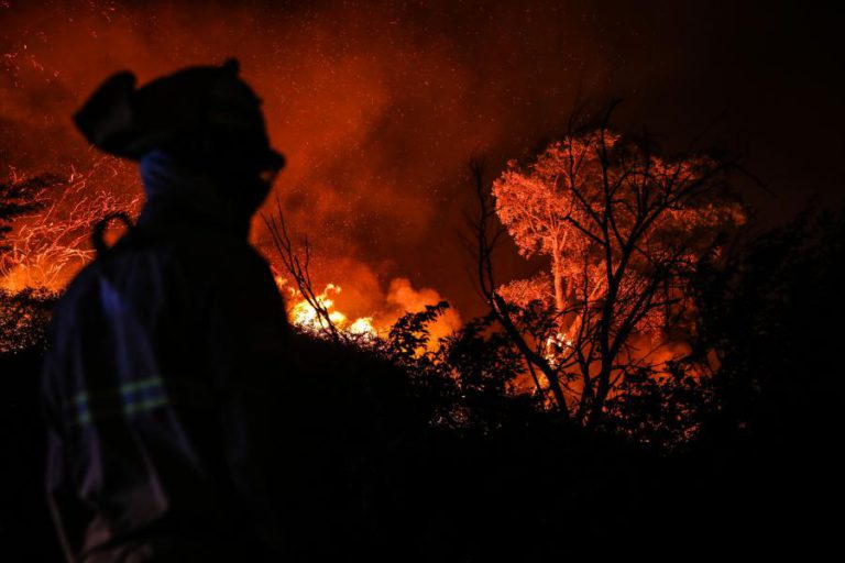 FOGO EM SEIA CONTINUA ATIVO E MOBILIZA MAIS DE 300 OPERACIONAIS