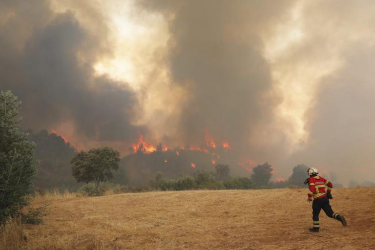 AVIÕES QUE COMBATEM INCÊNDIO DE MONCHIQUE ESTÃO A CARREGAR QUÍMICOS