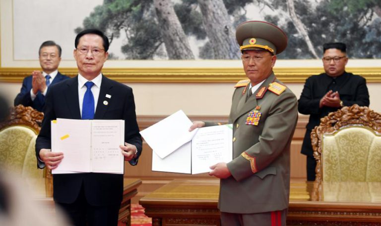 ACORDO ENTRE PYONGYANG E SEUL PRETENDE REDUZIR TENSÕES MILITARES NA FRONTEIRA