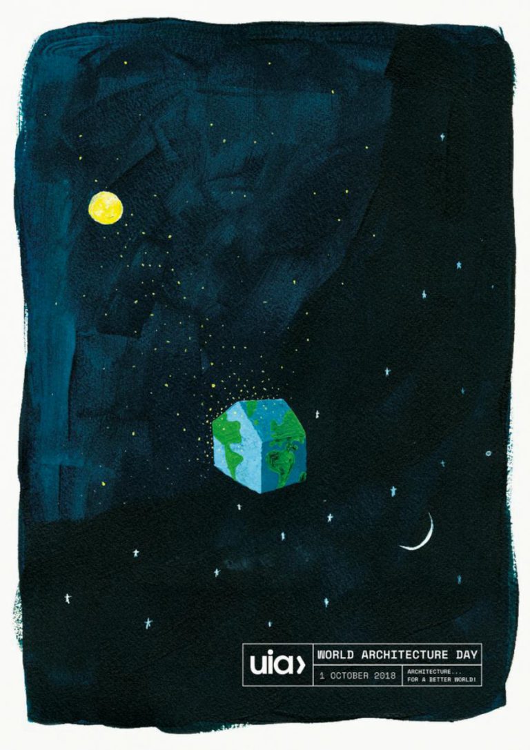 CARTAZ QUE ASSINALA DIA MUNDIAL DA ARQUITETURA FOI CRIADO POR ARTISTAS PORTUGUESES