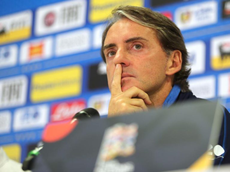 MANCINI DESVALORIZA POSSÍVEL ELIMINAÇÃO DA ITÁLIA NA LIGA DAS NAÇÕES
