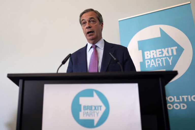 PARTIDO BREXIT LIDERA INTENÇÕES DE VOTO NAS EUROPEIAS NO REINO UNIDO