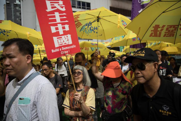 PROTESTOS EM HONG KONG PARA RECORDAR 30 ANOS DO MASSACRE DE TIANAMNEN