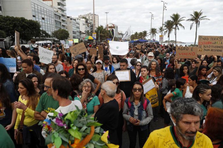 AMAZÓNIA: MILHARES PROTESTAM EM IPANEMA INCLUINDO ARTISTAS E POLÍTICOS