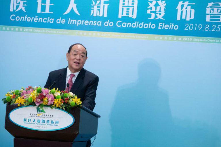 LÍDER ELEITO DE MACAU QUER NOVAS INDÚSTRIAS E INTEGRAÇÃO NA GRANDE BAÍA