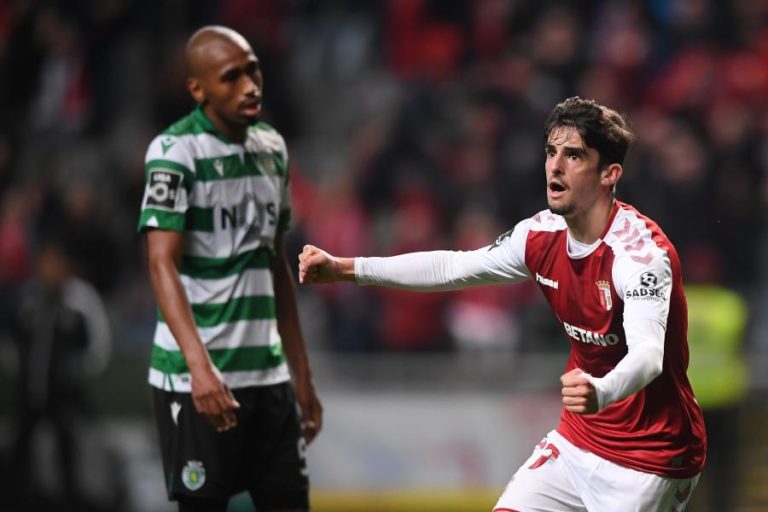 SPORTING DE BRAGA VENCE SPORTING COM GOLO DE TRINCÃO E É TERCEIRO DA I LIGA