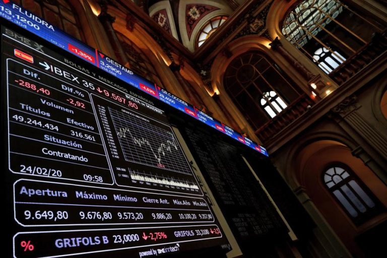 BOLSAS EUROPEIAS NEGOCEIAM NO VERMELHO EMSOMBRADAS PELO CORONAVÍROS